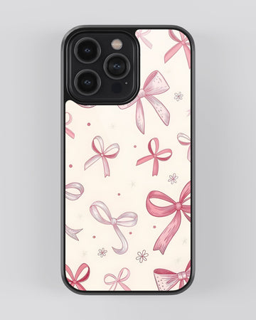 Girls Aesthetic Mobile Cover (Pink Bows)