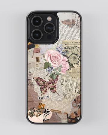 Girls Aesthetic Mobile Cover (Flowers and Pages)