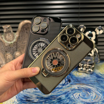 Heat Dissipation Gyro Rotating Magnetic Bracket Phone Case