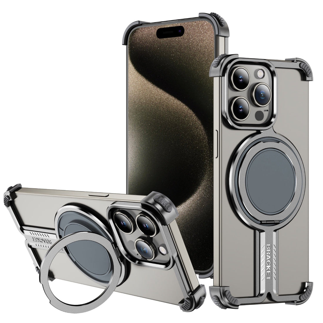 Personalized Skeleton Rotating Magnetic Holder Phone Case