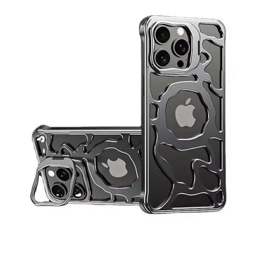 Casehub Luxury Auspicious Cloud Series Design Metal Case for iPhones (iPhone 15) Silver