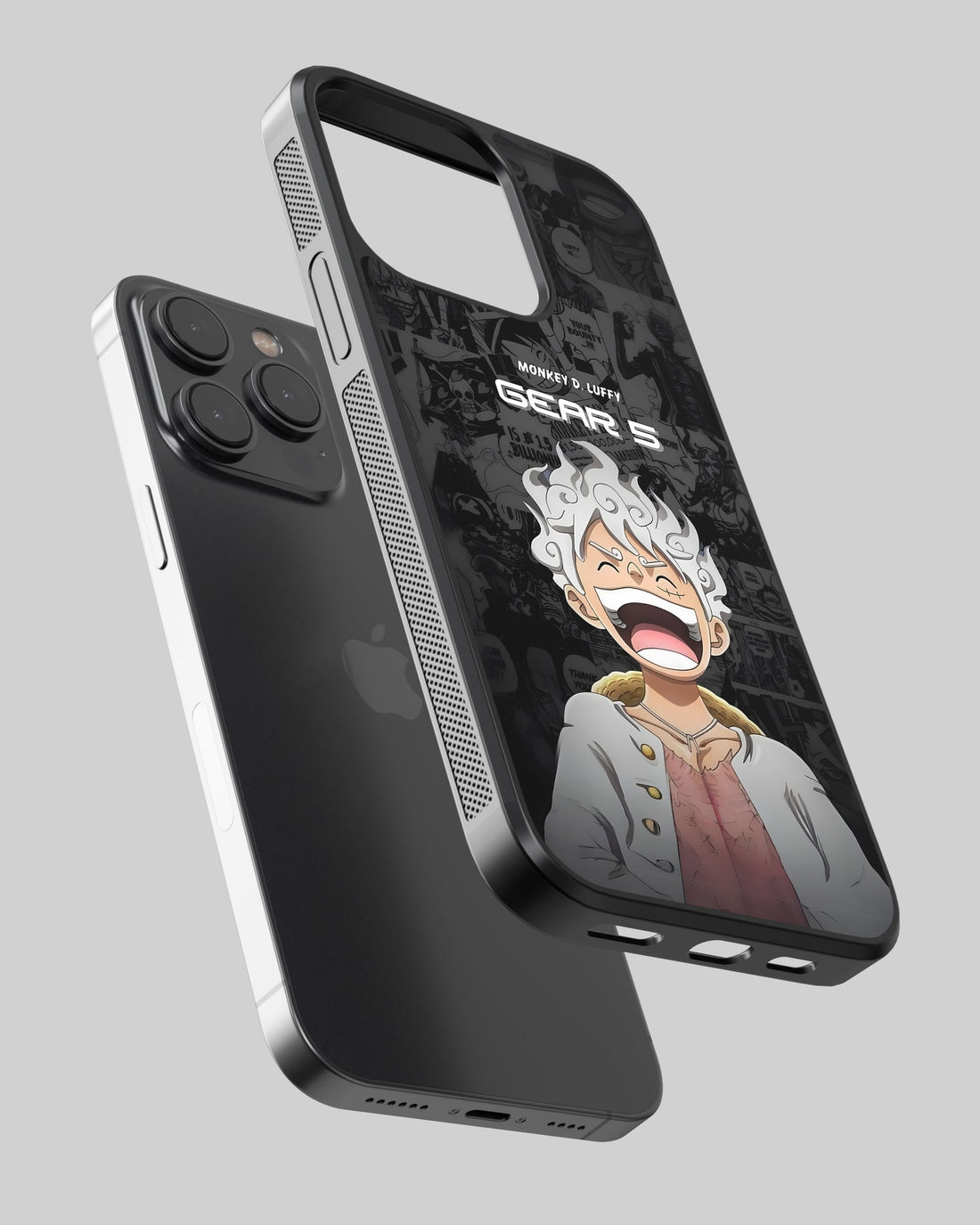 One Piece Mobile Cover (Luffy Gear 5 Black)