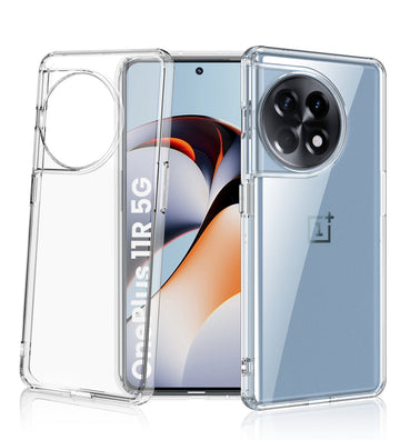 Ice Crystal Series Hybrid Transparent PC Military Grade TPU Back Cover for OnePlus 11R 5G, 6.74 inch, Crystal Clear
