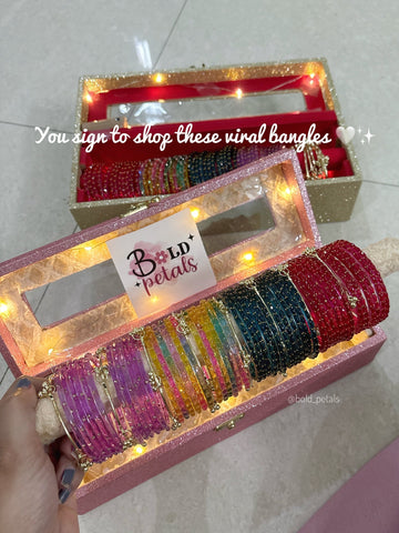 4 color bangle box with 8 ghungroo bangle 💐