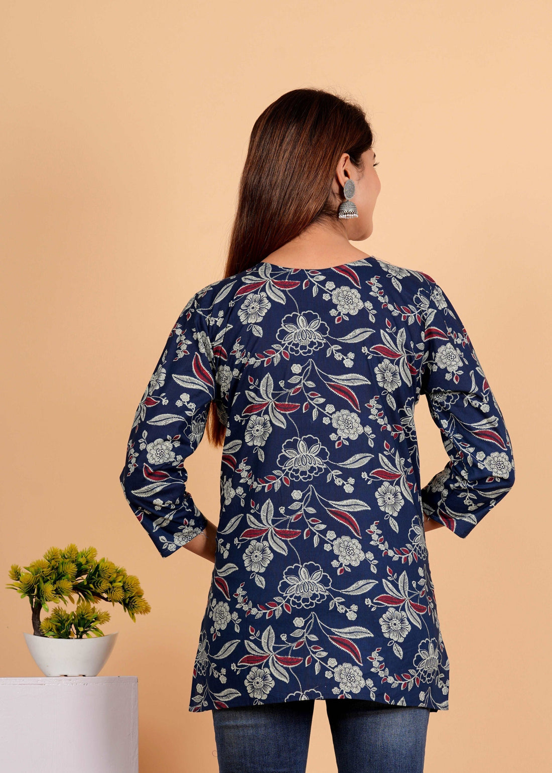 Sanganeri Printed Women’s short kurti (Buy 1 Get 1 Free)