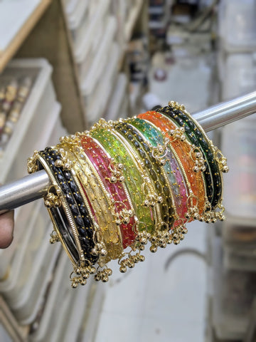 Raindrop Bangles With Kashmiri Ghungroo