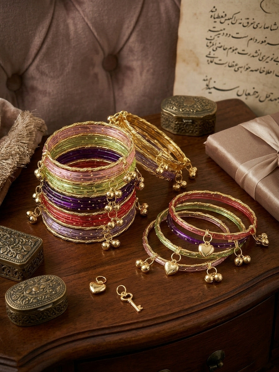Kashmiri Ghungroo With Raindrop Bangles