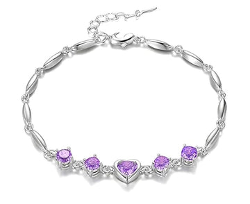 Nilu's Collection Heart Adjustable Bracelet For Women