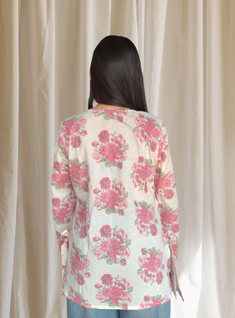 Meera Pink Petal Kurti (Buy 1 Get 1 Free)