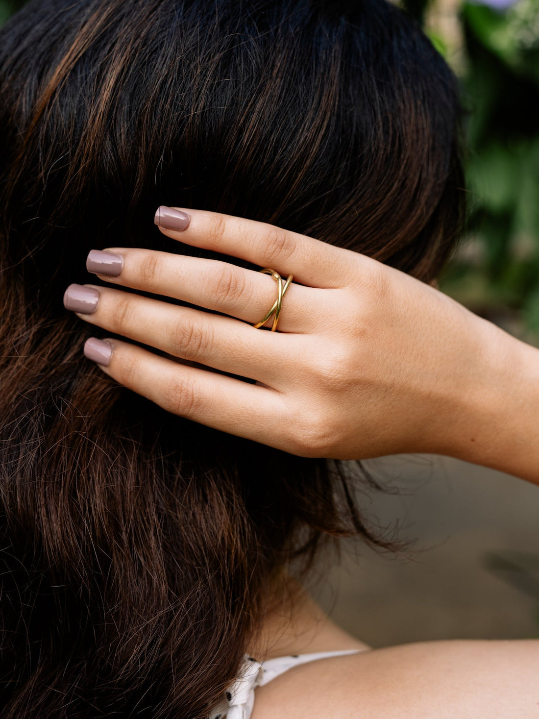 Twisty Brass Two way Adjustable Ring