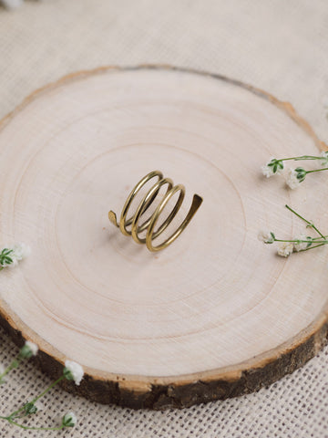 Spring Brass Adjustable Ring