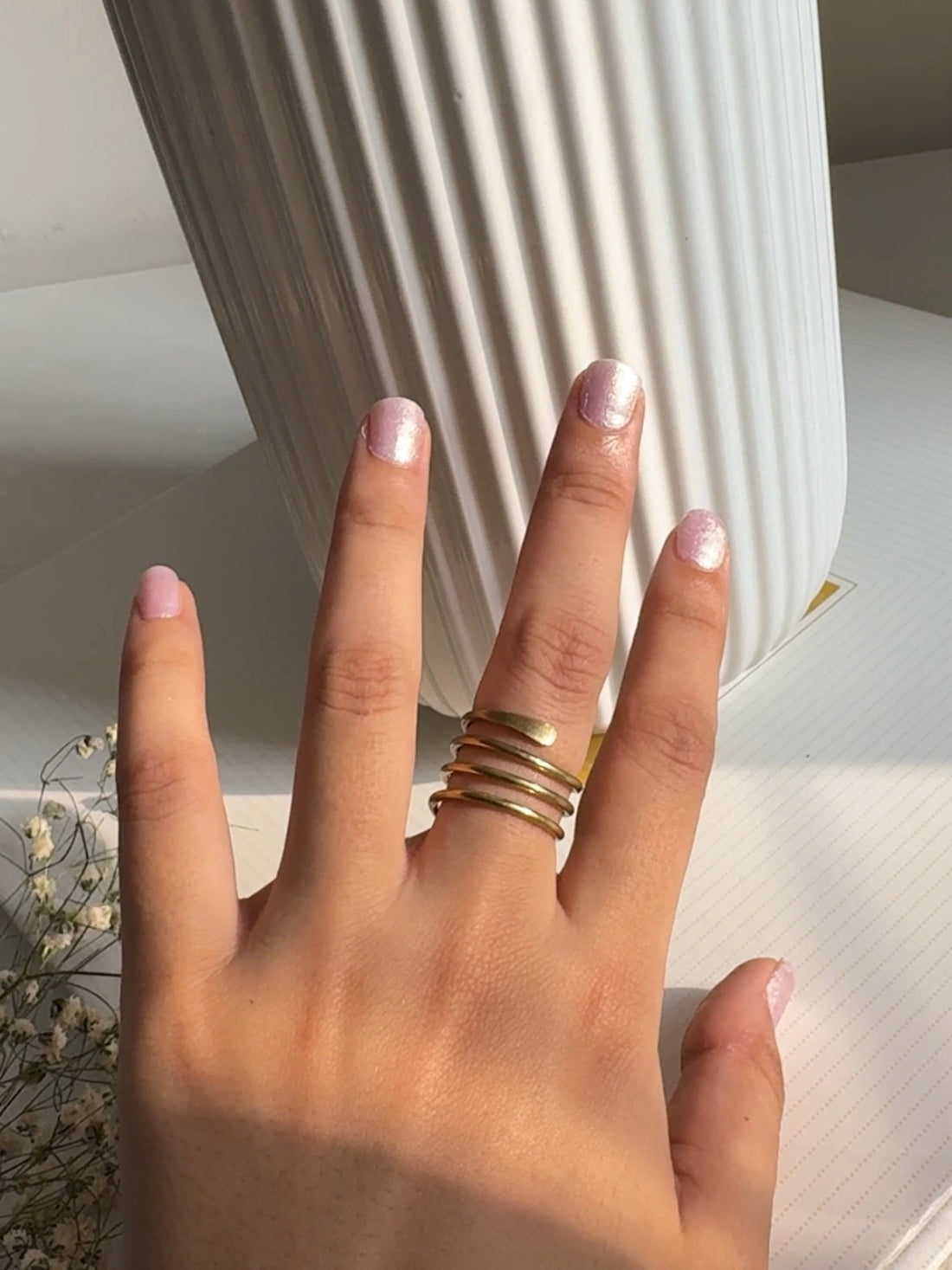 Spring Brass Adjustable Ring