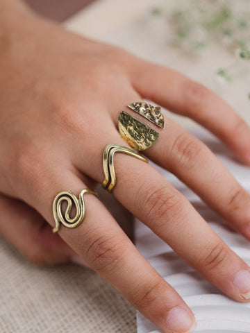 Disc Tri Brass Rings Combo 3 Rings